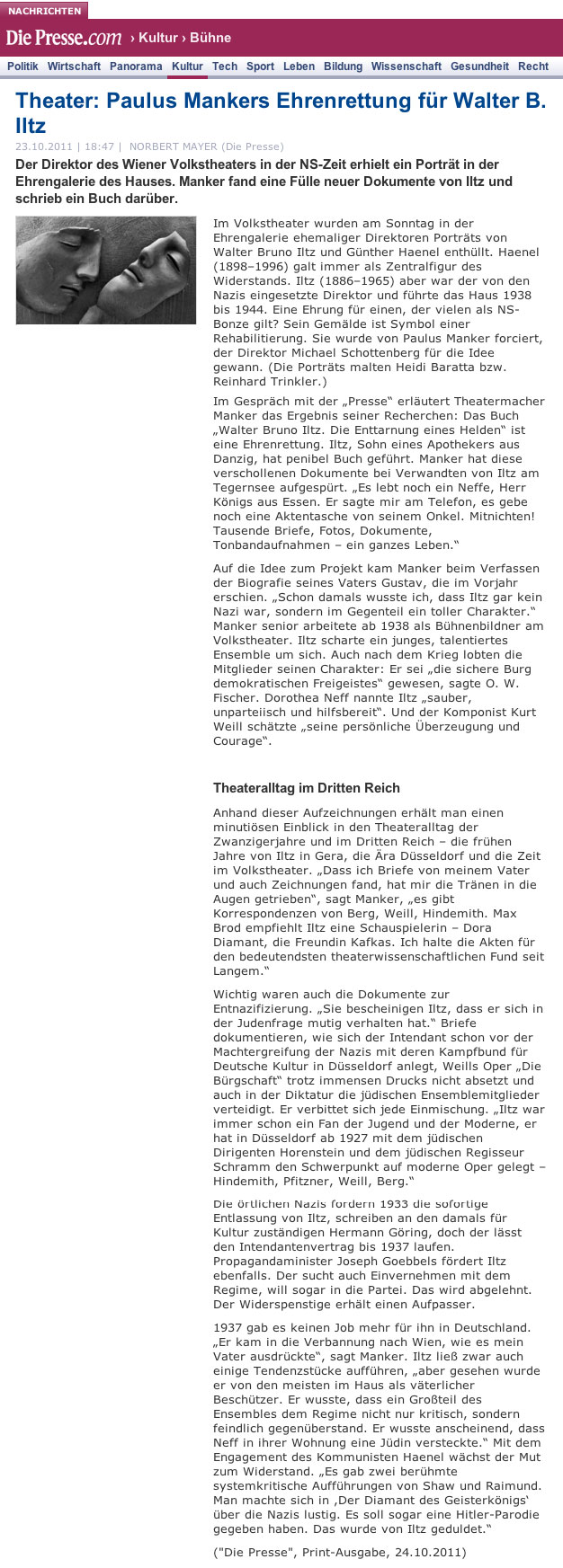 Die Presse 23. Oktober 2011